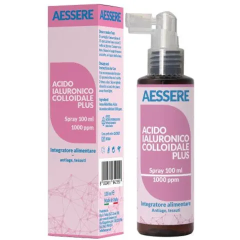Aessere Acido Ialuronico Colloidale Plus Spray 100ml–1000ppm – immagine 1
