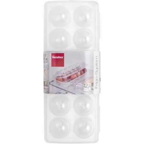 metaltex Eierbox Frigo-System, für 12 Eier, transparent – Bild 1