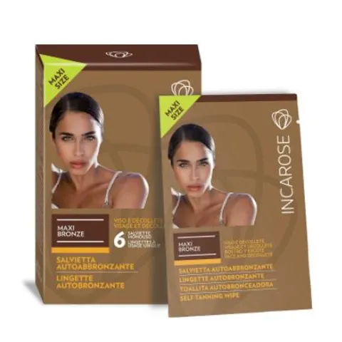 Incarose Maxi Bronze Salviette Autoabbronzanti 6 pezzi – immagine 1