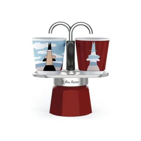 Bialetti Mini Express Magrite - Set met 2 kopjes – afbeelding 1
