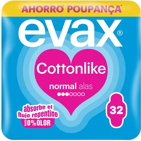Evax Cottonlike Normal Wings Compress 32 Units – image 1