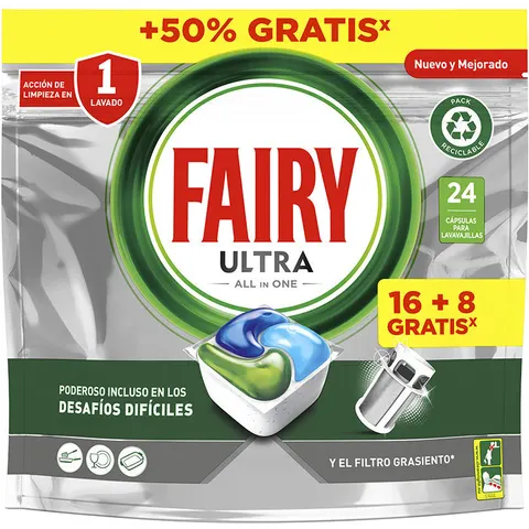 Fairy Ultra Plus Originale lavastoviglie 24 capsule – immagine 1