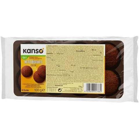Dr.Schar Kanso Keto Biscuits Cocoa 100g – immagine 1