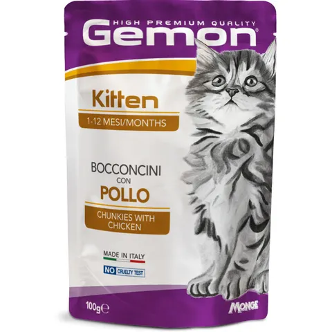 Monge & C. Gemon Kitten Bocc Pollo 100g – immagine 1