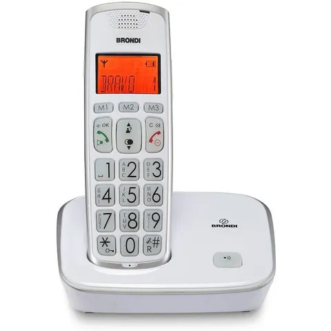 Brondi Bravo Gold DECT-telefoon Wit Nummerherkenning – afbeelding 1