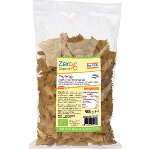 Biotobio Farfalle Riso Semigr Bio 500g – immagine 1