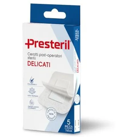 Corman Presteril Cerotti Post Operatori Delicati 5x7cm - 5 Pezzi – immagine 1