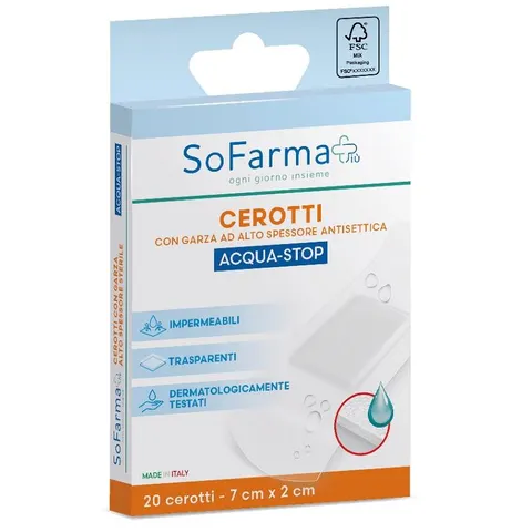 SOFARMA PI Cerotti Impermeabili in Acqua, 20 Pezzi, 7x2 cm – immagine 1