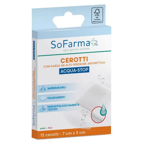 SOFARMAPIU' Cerotti Impermeabili in Acqua, 15 pezzi – immagine 1