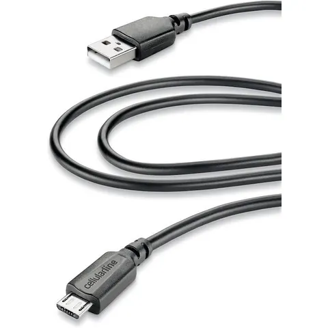 laad+datakabel micro USB 2m zwart – afbeelding 1