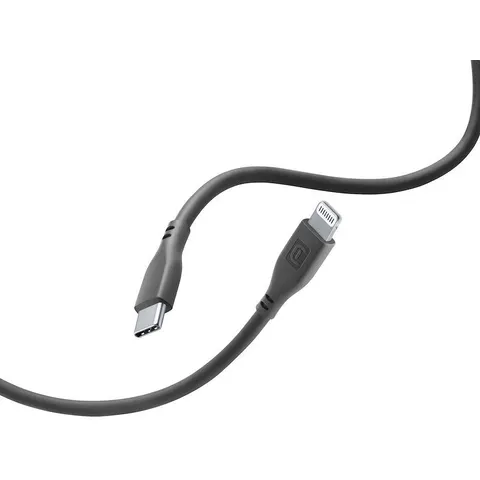 Cellularline - Soft kabel, USB-C naar Lightning 1,2m, zwart – afbeelding 1