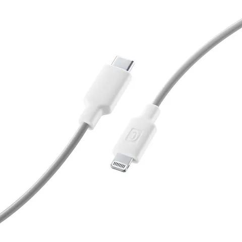 Cellularline USBDATAC2LMFISMARW Lightning-kabel 1 m Grijs, Wit – afbeelding 1