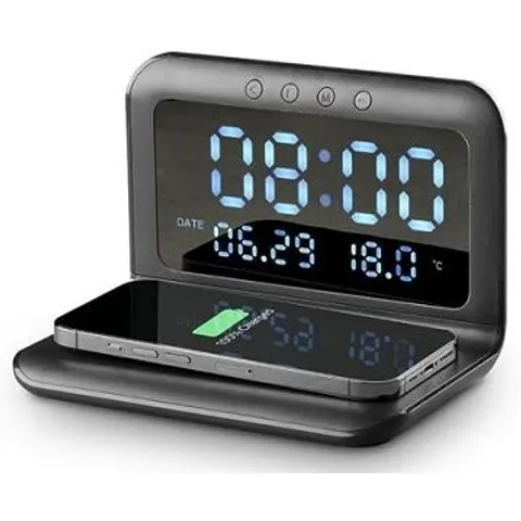 Wireless Smart Clock Charger Black (60402) – Bild 1