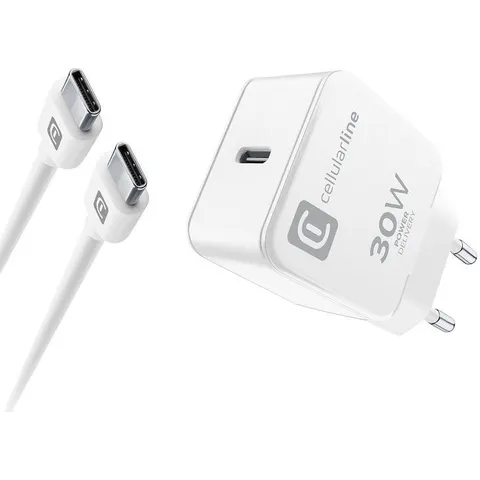 Cellular Line Caricatore da rete USB-C 1 m Bianco – immagine 1