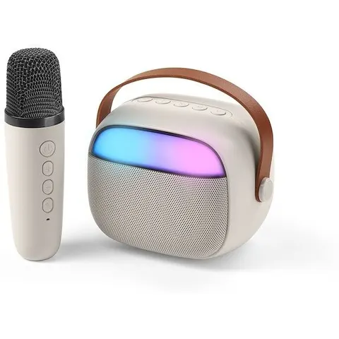 Cellular Line speaker bluetooth con microfono led Btspkkaraokeminiw – immagine 1