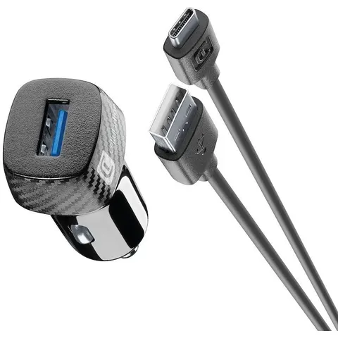 Cellular Line Caricabatterie da Auto Cbrkit18wtyck nero – immagine 1