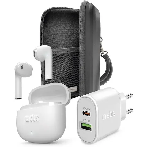 SBS Auricolare Bluetooth Universale-bianco – immagine 1