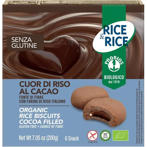 probios rice&rice R&r cuor riso cacao 6x33g – immagine 1