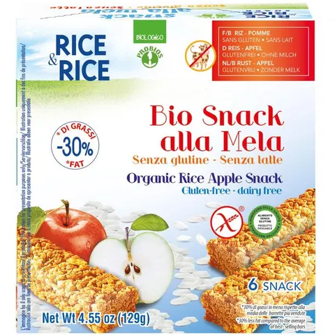 probios rice&rice R&r snack riso mela 6x21g – immagine 1
