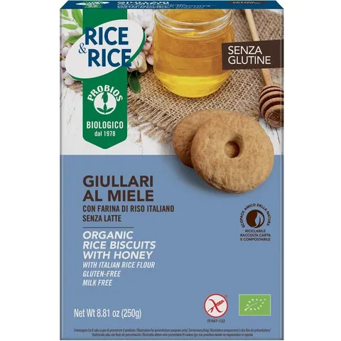 probios BISCOTTI GIULLARI MIELE 250 G – immagine 1
