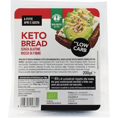 probios keto bread senza glutine 200 g – immagine 1