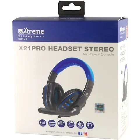 Ariete Xtreme Cuffie X21 PRO 90476 Nero/ Blu – immagine 1