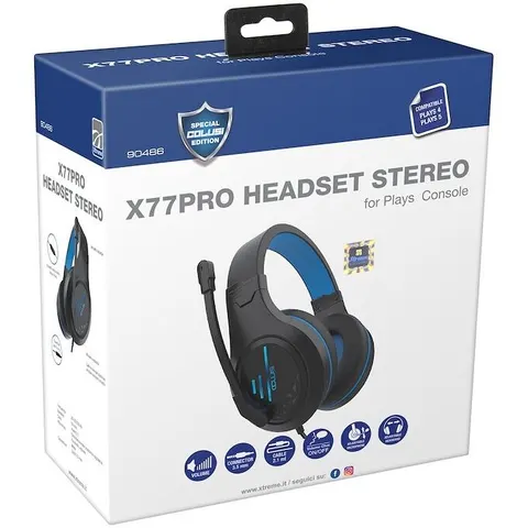 Ariete X-treme Cuffia stereo X77PRO HEADSET STEREO Plays 5 e Plays 4 – immagine 1