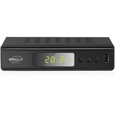 DIGIQUEST Ricevitore digitale, DVB-T2 HD, Nero – immagine 1