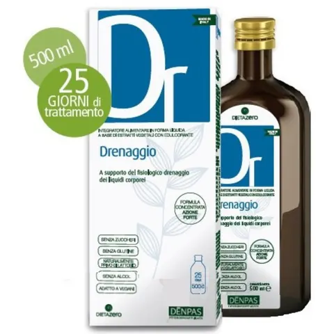 Denpas Dieta Zero Dieta Zero Drenaggio 500 ml Estratto 12 drena DR – immagine 1