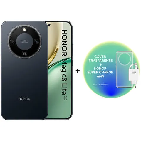 Honor Smartphone Magic8 Lite (8/512GB) Midnight Black – immagine 1