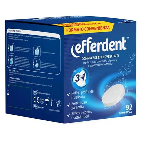Efferdent Effervescenti 92 Compresse – immagine 1