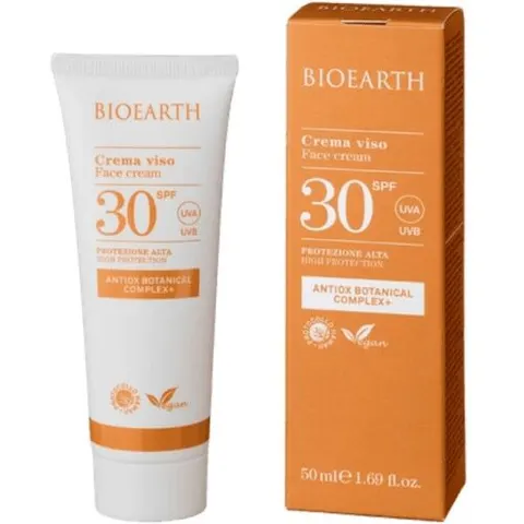 bioearth Crema viso solare SPF 30 – Con Antiox Botanical Complex – immagine 1