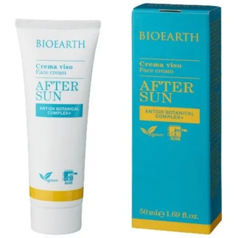 bioearth Crema viso doposole con acido ialuronico e Antiox Botanical Complex+ – immagine 1