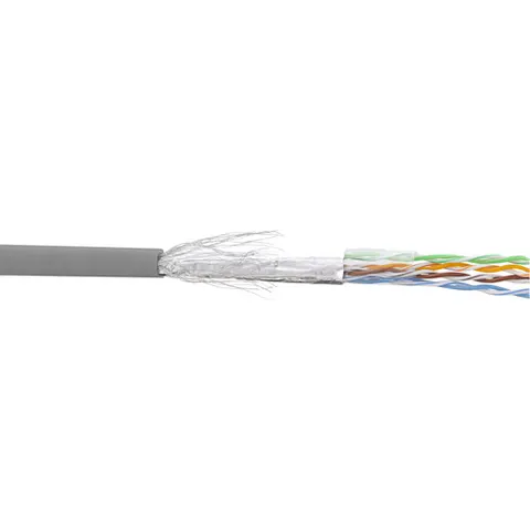 InLine® Patchkabel Cat.5e, grijs, SF/UTP, AWG26 CCA, PVC, 500m – afbeelding 1