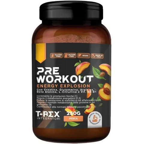 T-Rex Integratori T-Rex Pre Workout Pesca 250G – immagine 1