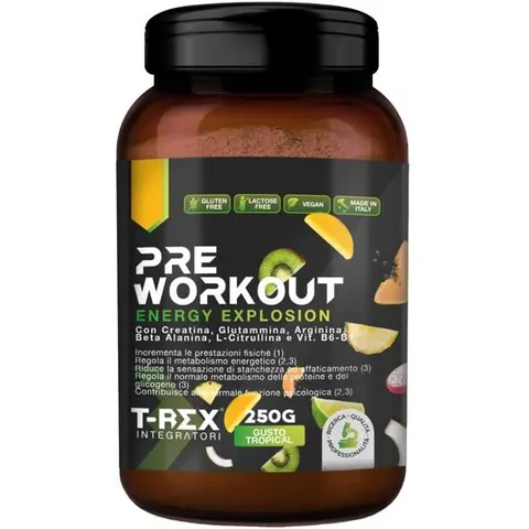 Rex Integratore Pre Workout Tropical Polvere 250g – immagine 1