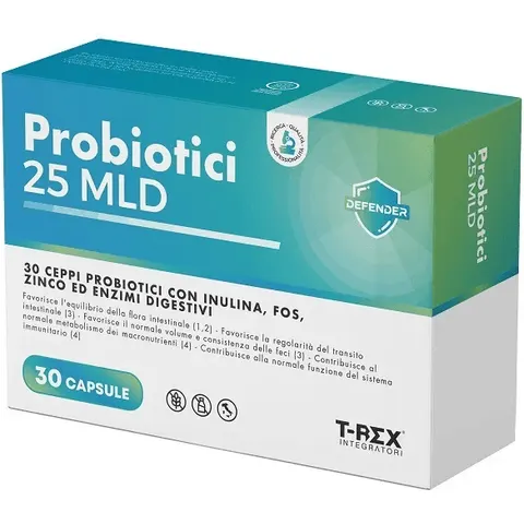 T-Rex Integratori T-Rex Probiotici 25Mld 30Cps – immagine 1