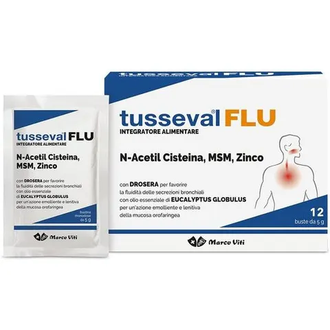 tusseval Flu Integratore Fluidificante 12 Bustine – immagine 1