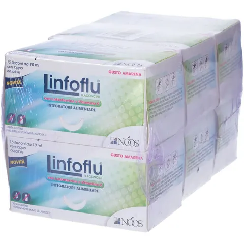 NOOS Srl Noos, Linfoflu Multipack, 6 astucci x 15 flaconcini – immagine 1