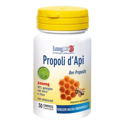 long life Longlife propoli d'api 30 compresse – immagine 1