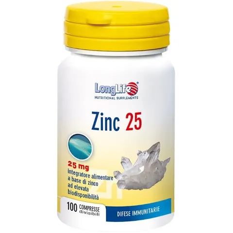 Longlife Zinc 25mg 100 Compresse – immagine 1