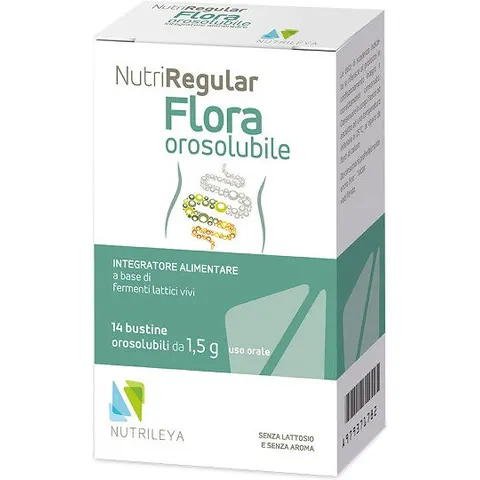 NUTRILEYA Srl NUTRIREGULAR FLORA 14BUSTE ORO – immagine 1