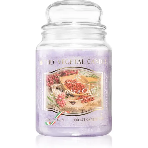 THD Vegetal Pepe Rosa E Caffe candela profumata 600 g – immagine 1