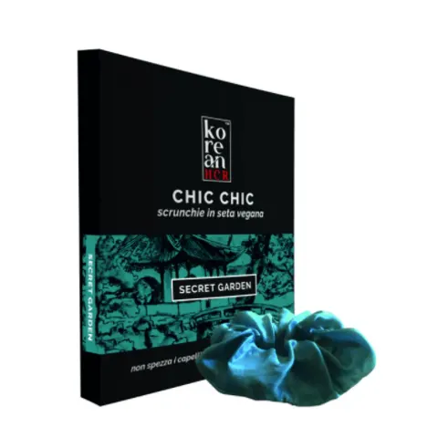 gentleaf Scrunchie in Seta Vegana Secret Garden – immagine 1