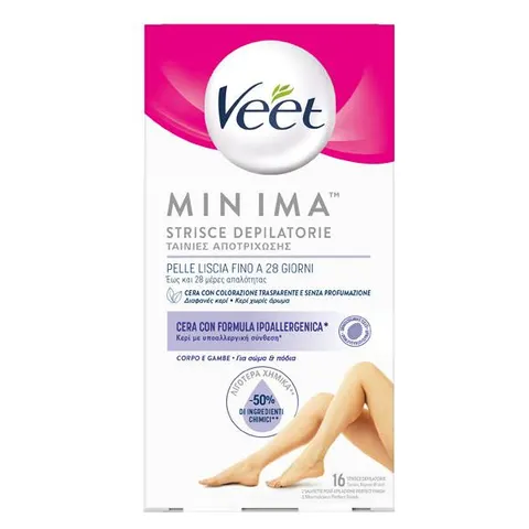 Veet Minima Strisce Depilatorie Corpo 16 Pezzi – immagine 1