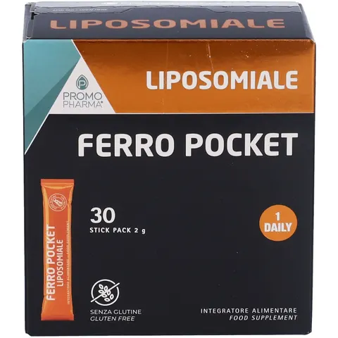 PROMOPHARMA SpA Ferro Pocket Liposomiale, 30 Stick – immagine 1