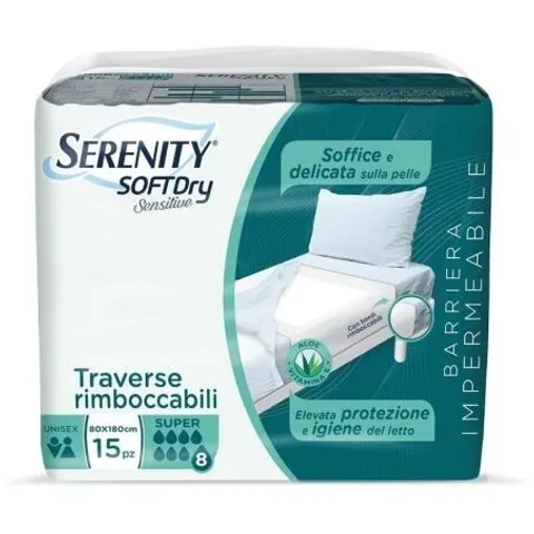 Sensitive Soft Dry Traverse Rimboccabili Serenity 15 Pezzi – immagine 1