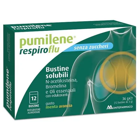 Pumilene Resp Flu S/Z 12 Bustine – immagine 1