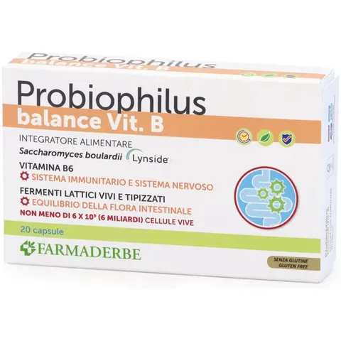 FARMADERBE Srl PROBIOPHILUS BALANCE VIT B 20 – immagine 1