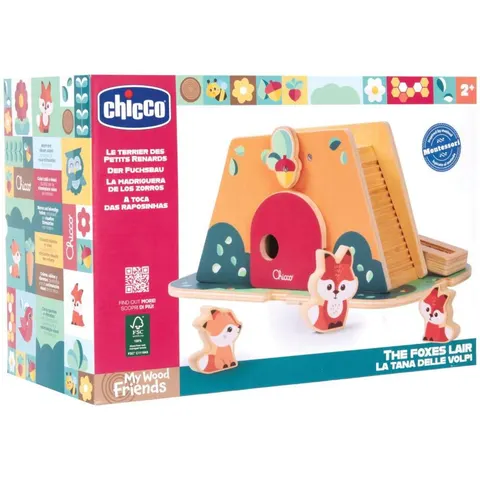 Chicco CH Gioco Legno Tana Volpi – immagine 1